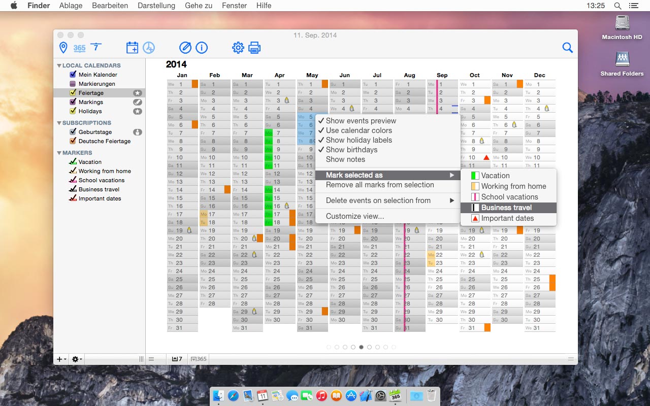 yCal 1.6 Mac 破解版 高颜值强大的日历工具